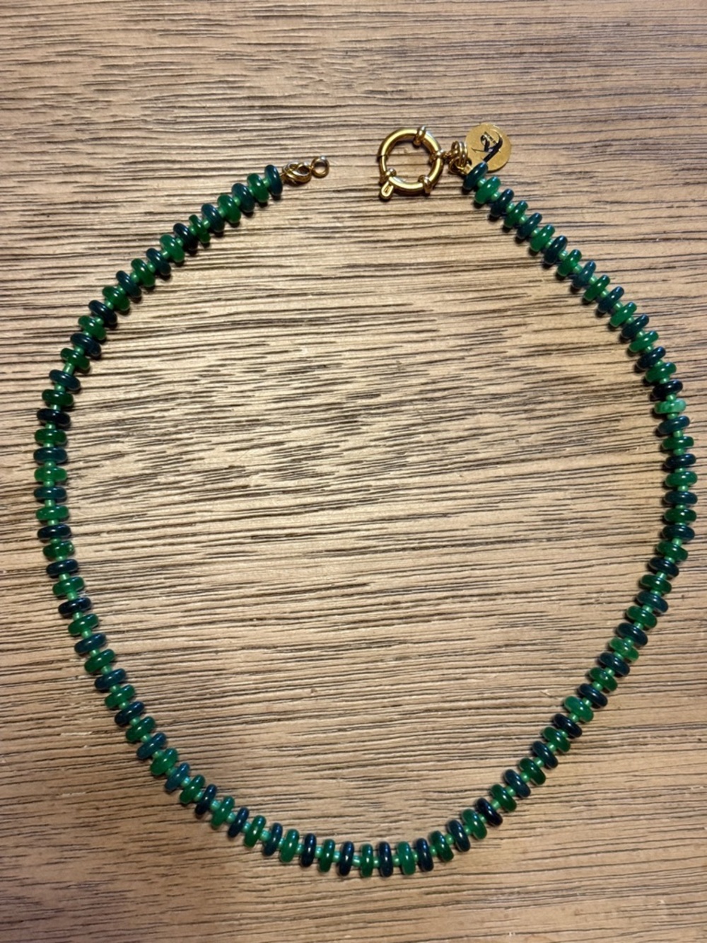 KC CHIC MALACHITE Beaded Necklace 16” - Picture 2 of 6